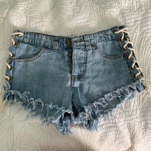 Denim shorts